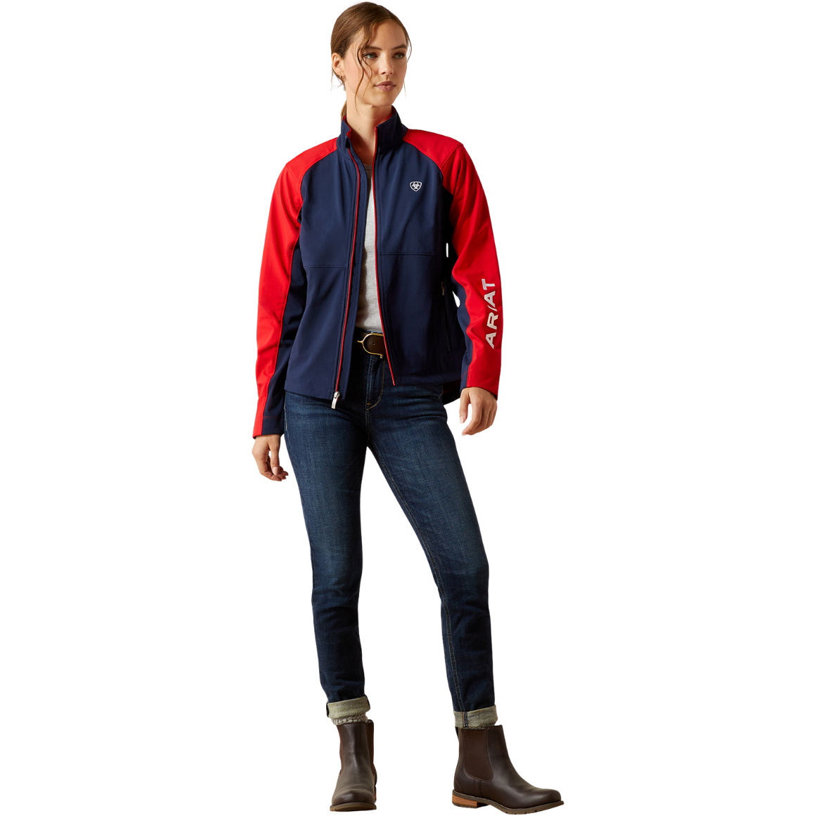 2025 Ariat Womens Team EQ Jacke 10062857 - Navy / Red